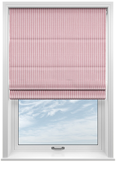 Nautical Stripes, Prom Red - Twist&Fit Roman Blind